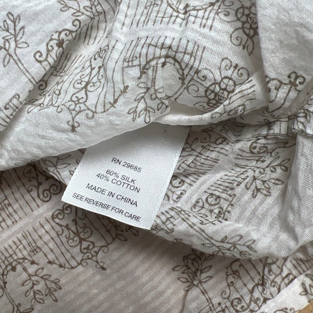 Vintage Pendleton White/Brown Button-Up Long Slee… - image 3